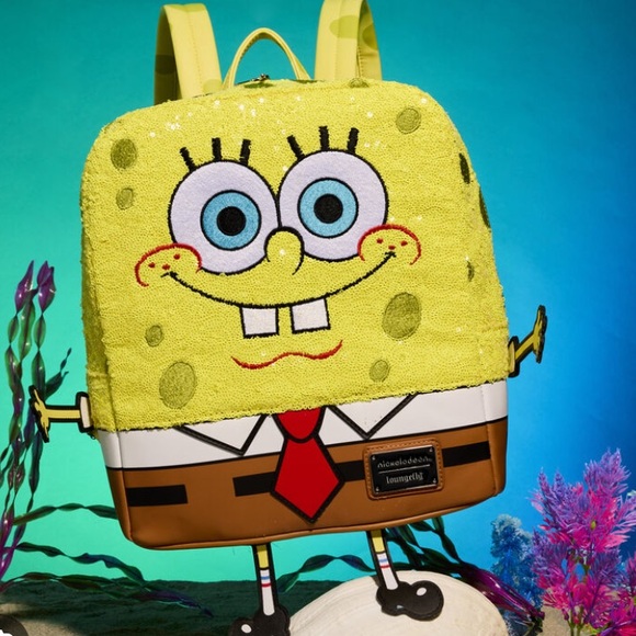 Loungefly x Nickelodeon SpongeBob SquarePants Sequin Backpack Bag Anniversary main image 2